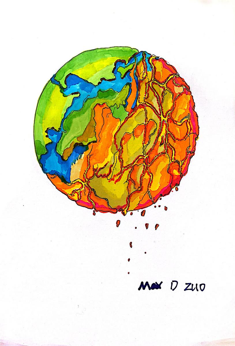 《地球已超載，它沸騰（生氣）了》 Max D Zuo 7歲