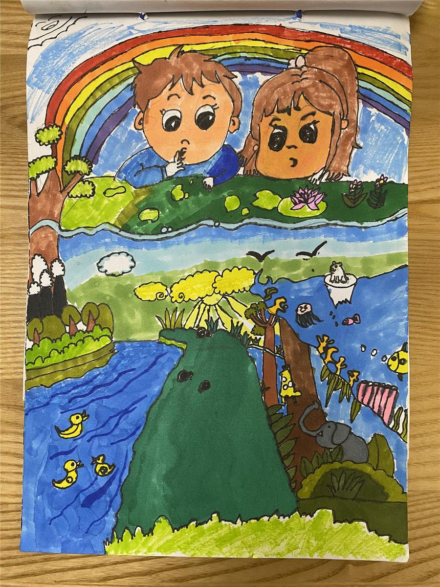 《夏日彩虹，保護地球》 孫睿陽 7歲