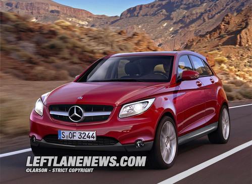 對手奧迪Q3/寶馬X1 奔馳BLK效果圖首曝